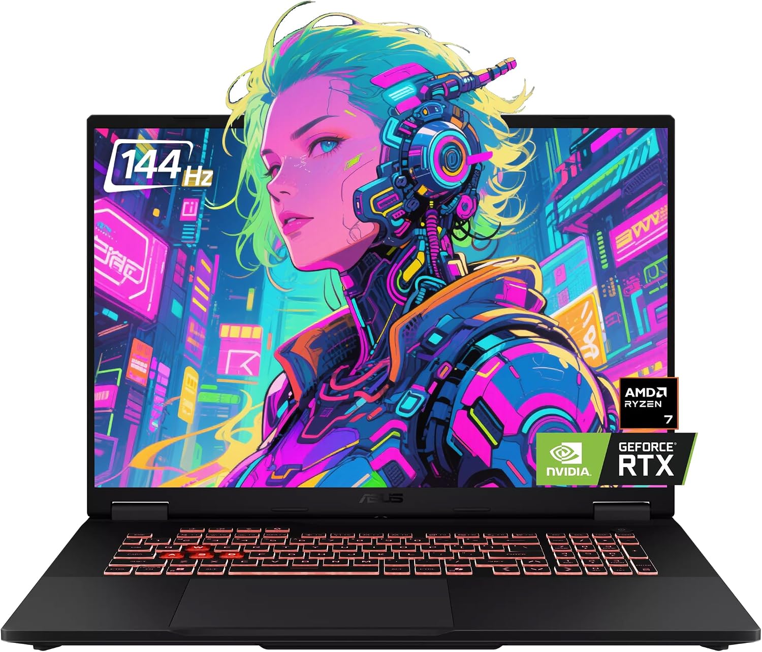 ASUS TUF A18 Gaming Laptop, 18' FHD+ 144Hz Display, AMD Ryzen 7 260(>i7-14650HX), NVIDIA GeForce RTX 5060, 64GB D5 RAM, 4TB SSD, Backlit Keyboard, Wi-Fi 6E, FHD Camera, Win 11 Pro, w/BWE Accessories
