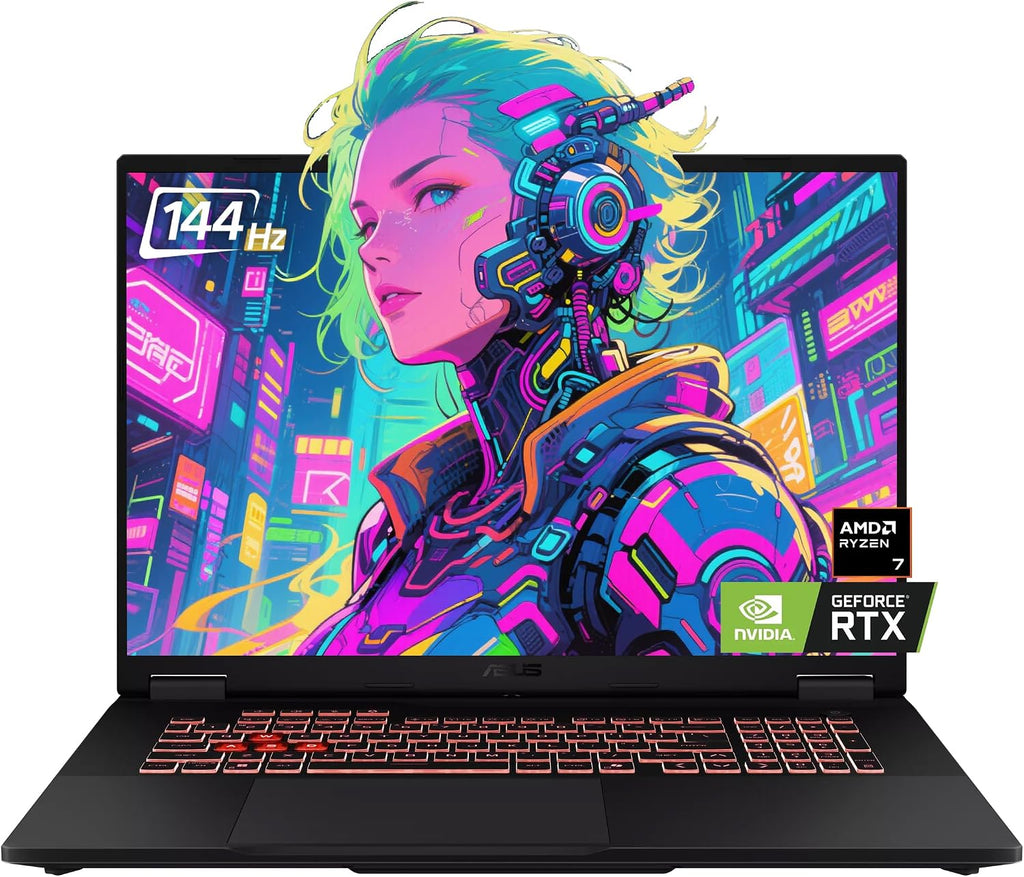 ASUS TUF A18 Gaming Laptop, 18' FHD+ 144Hz Display, AMD Ryzen 7 260(>i7-14650HX), NVIDIA GeForce RTX 5060, 64GB D5 RAM, 1TB SSD, Backlit Keyboard, Wi-Fi 6E, FHD Camera, Win 11 Pro, w/BWE Accessories