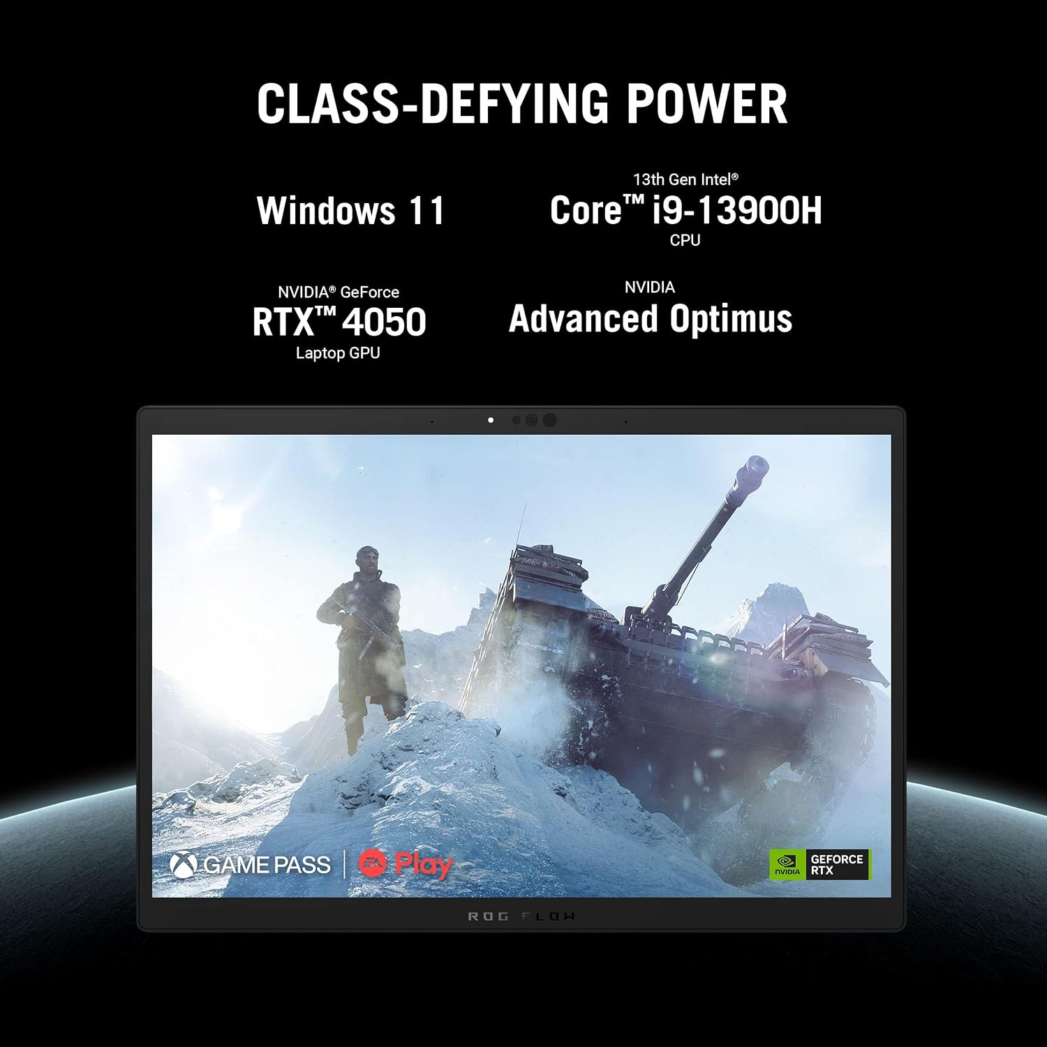 ASUS ROG Flow Z13 (2023) Gaming Laptop Tablet, 13.4' Nebula Display 16:10 QHD 165Hz, GeForce RTX 4050, Intel Core i9-13900H, 16GB LPDDR5, 1TB PCIe SSD, Wi-Fi 6E, Windows 11, GZ301VU-DS94