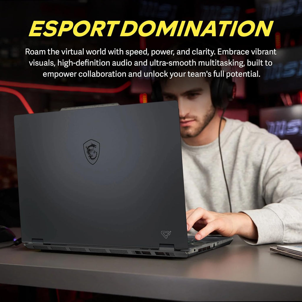 msi Cyborg 15.6' 144Hz FHD IPS Gaming Laptop, Intel Core 7-240H, 16GB RAM, 2TB Storage (1TB SSD+1TB Docking Station Set), GeForce RTX 5060, Backlit Keyboard, HD Webcam, Wi-Fi 6E, Win 11 Pro, Black