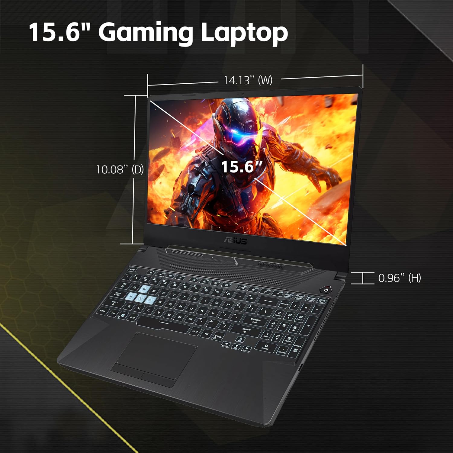 ASUS TUF A15 Gaming Laptop, AMD Ryzen 7 7435HS Processor, NVIDIA GeForce RTX 3050, 15.6 inch Full HD Display, 16GB DDR5 RAM, 1TB SSD, Backlit Keyboard, Windows 11 Pro