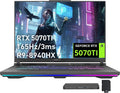 ASUS ROG Strix G16 16' WUXGA 165Hz Gaming Laptop, AMD Ryzen 9-8940HX, GeForce RTX 5070 Ti 12GB GDDR7, 32GB DDR5, 2TB PCIe SSD, Backlit Keyboard, Windows 11 Pro, Gray, 1TB Docking Station Set