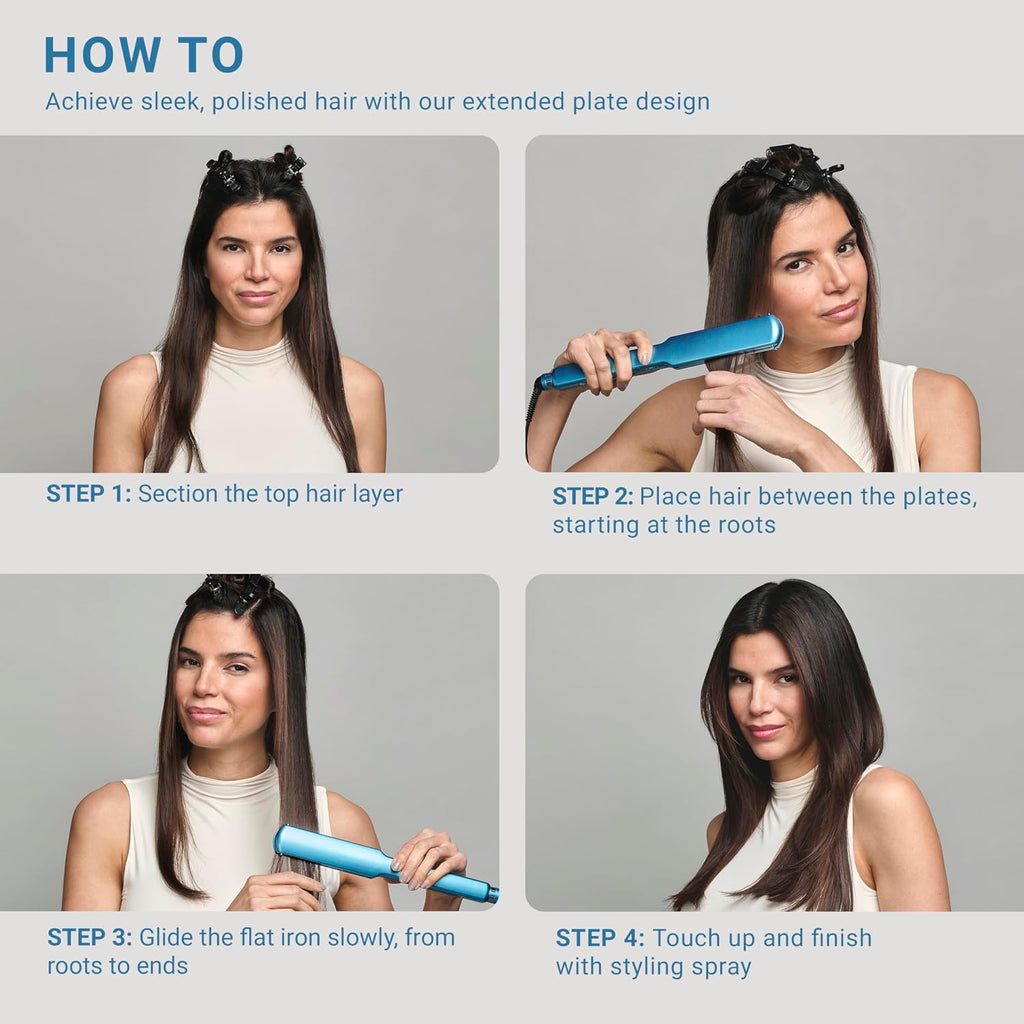 BabylissPRO Nano Titanium Ultra-Thin Hair Straightener, Professional Flat Iron, 5-Inch Extended Plates for Faster Straightening, for All Hair Types