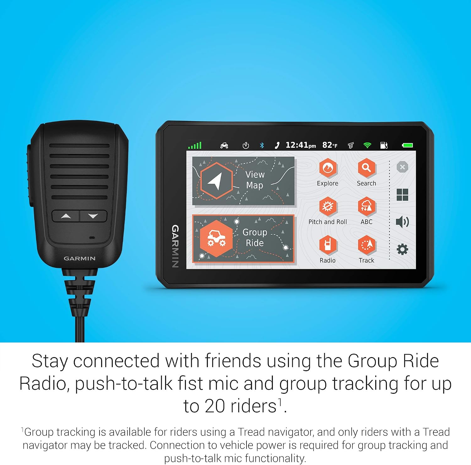 Garmin Tread Powersport Off-Road Navigator with Group Ride Radio, Group Tracking and Voice Communication, 5.5' Display, 010-02406-00