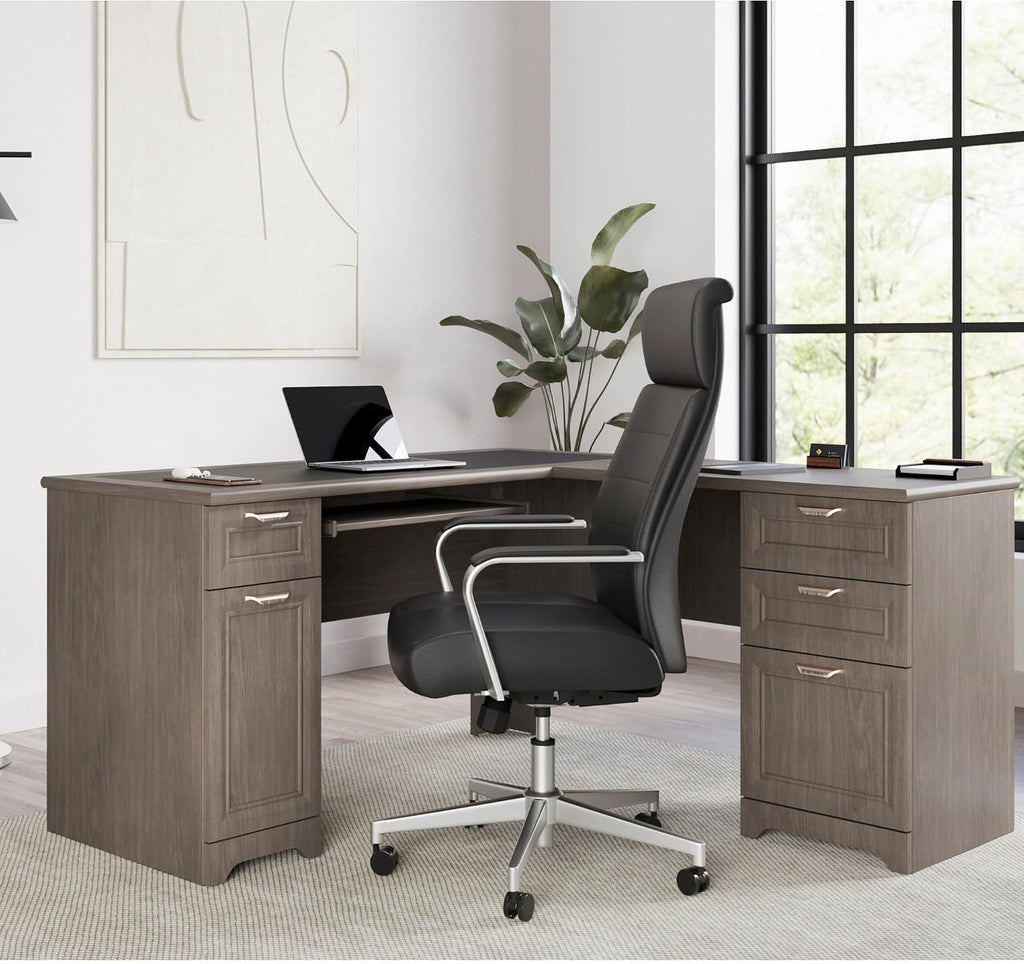 Realspace® Magellan 59' W L-Shape Corner Computer Desk, Gray