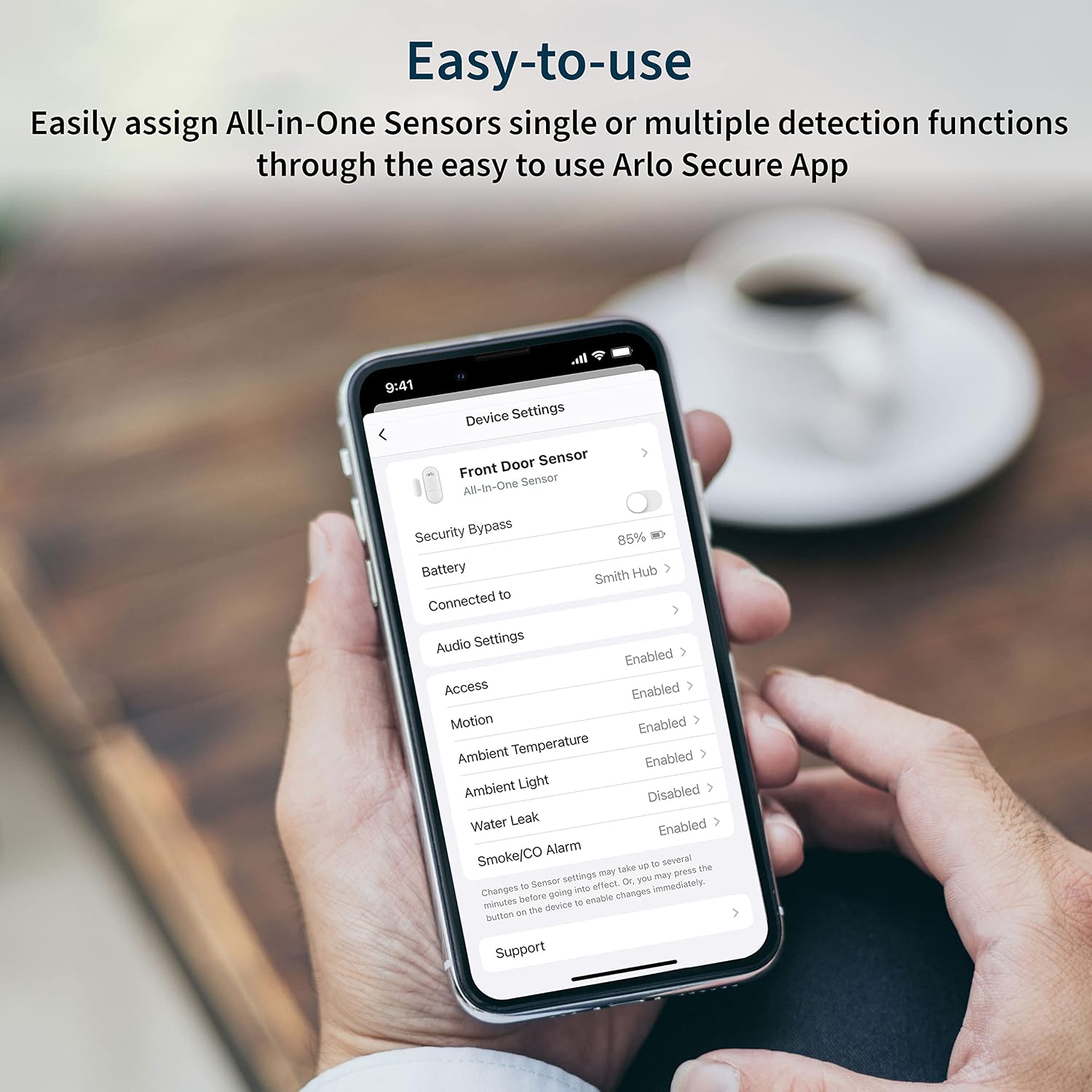 Arlo Home Security System - Wired Keypad Sensor Hub, (3) 8-in-1 Sensors, 24/7 Professional Monitoring- No Contract Required, DIY Installation, Alarm System for Home Security – SS1201, White