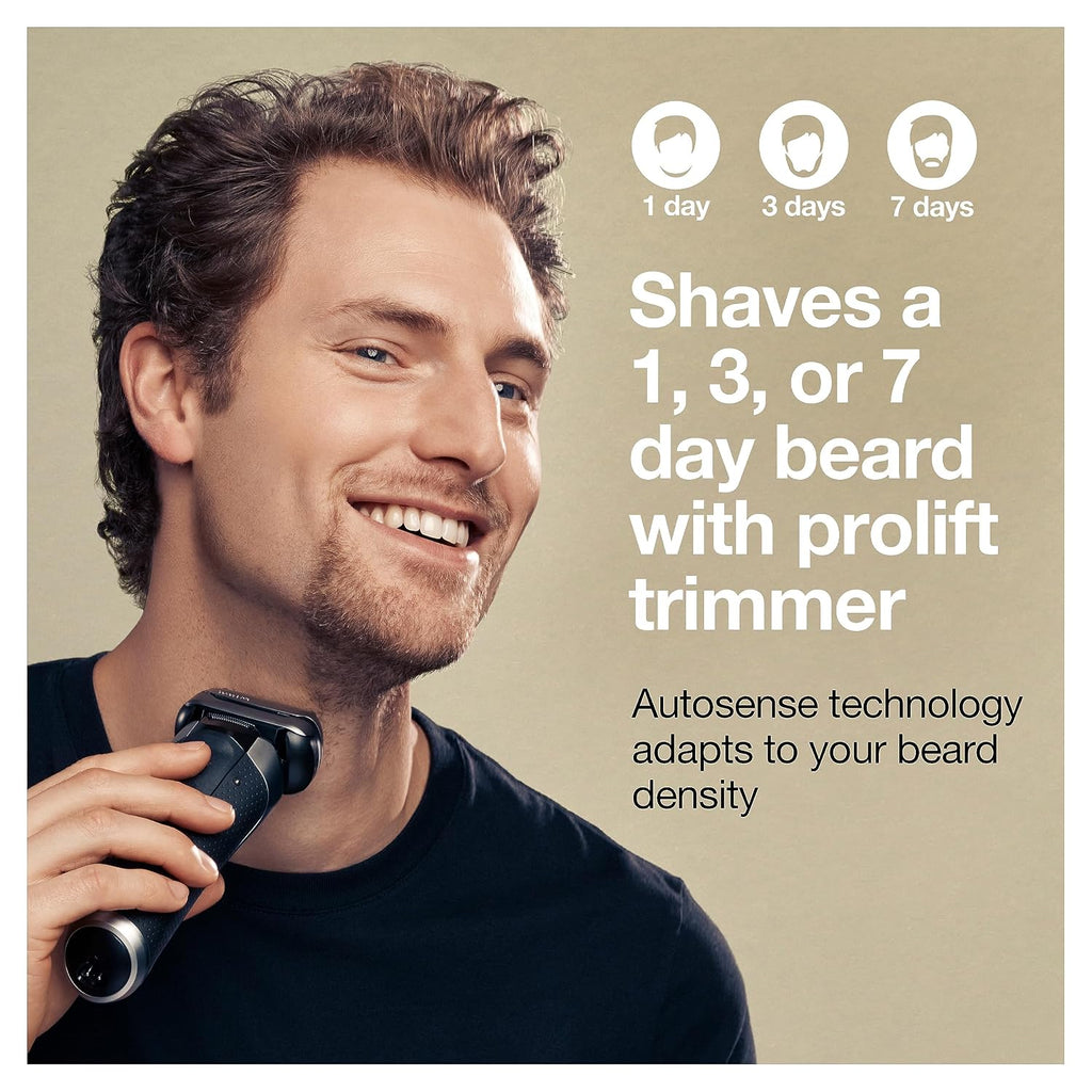 Braun Series 9 Pro 9487cc Electric Razor for Men, Wet & Dry, Rechargeable, Electric Shaver with Clean & Charge Station and ProCare Attachment w/ Clean & Renew Refill Cartridges CCR, 3 Pack