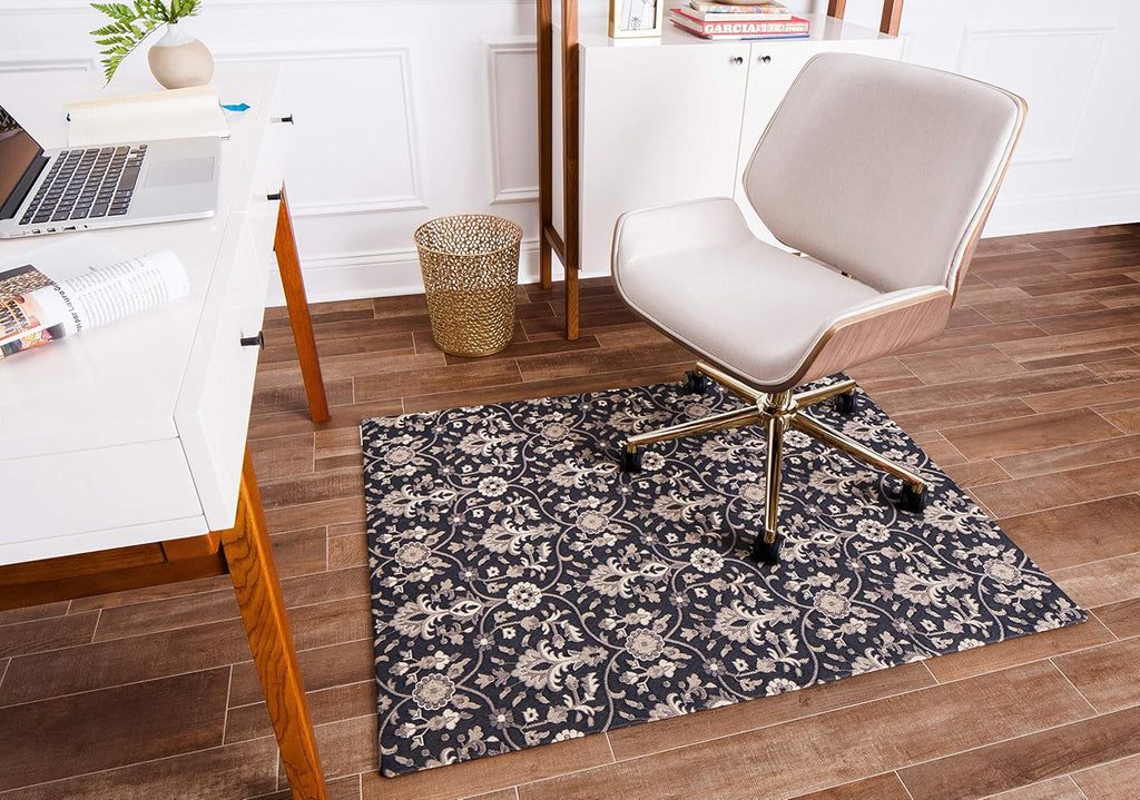 Anji Mountain Rug'd Office Chair Mat for Carpet & Hardwood Floor - Jacquard Woven, Anti-Slip Backing, Low Pile, Floor Protector Desk Chair Mat, Office Rugs for Rolling Chairs (Alhambra - 36' x 48')