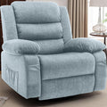 Korser Recliner Chair, Rocking Chair with Massage and Heat, Wide Rocker Chair,360°Swivel Nursery Rocking Chairs, Oversized Recliner for Adults, Cashmere Reclining Sofa for Living Room, Pewter