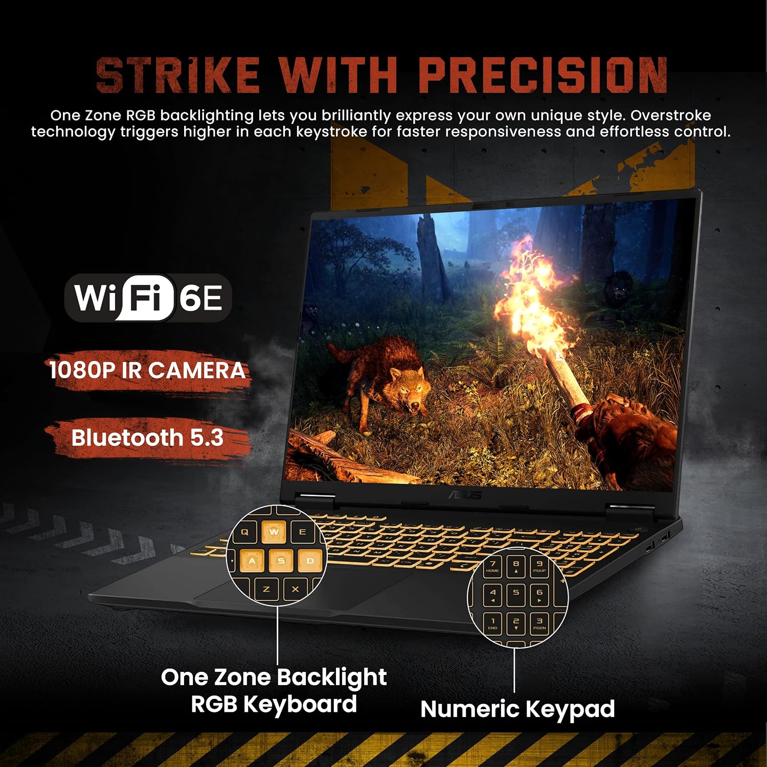 ASUS TUF F16 16' WUXGA 165Hz Gaming Laptop, Intel i7-14650HX, NVIDIA GeForce RTX 5070 8GB, 32GB DDR5, 2TB SSD, RGB Backlit Keyboard, 1080p IR Camera, Wi-Fi 6E, Win 11, Gray, 1TB Docking Station Set