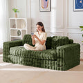 MAXYOYO 3-Seater Boneless Sofa Couch, Modern Bubbled Sofa for Living Room, Soft Bean Bag Chair High-Density Foam Couch with Pillows, No Assembly Required