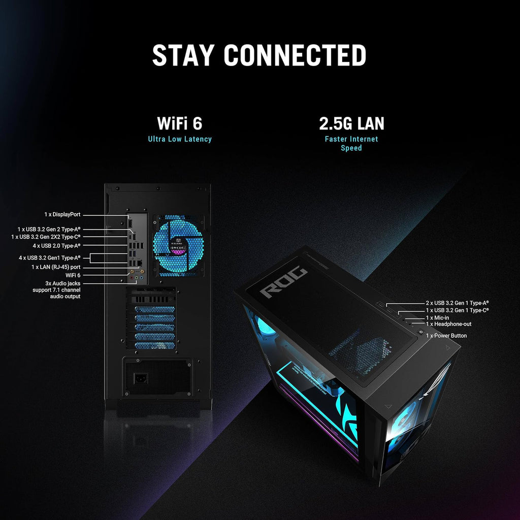 Asus G700TFPS766 ROG G7 Gaming Desktop - Intel Core Ultra 7 265F - NVIDIA GeForce RTX 5060 Ti 8GB - 32GB/1TB