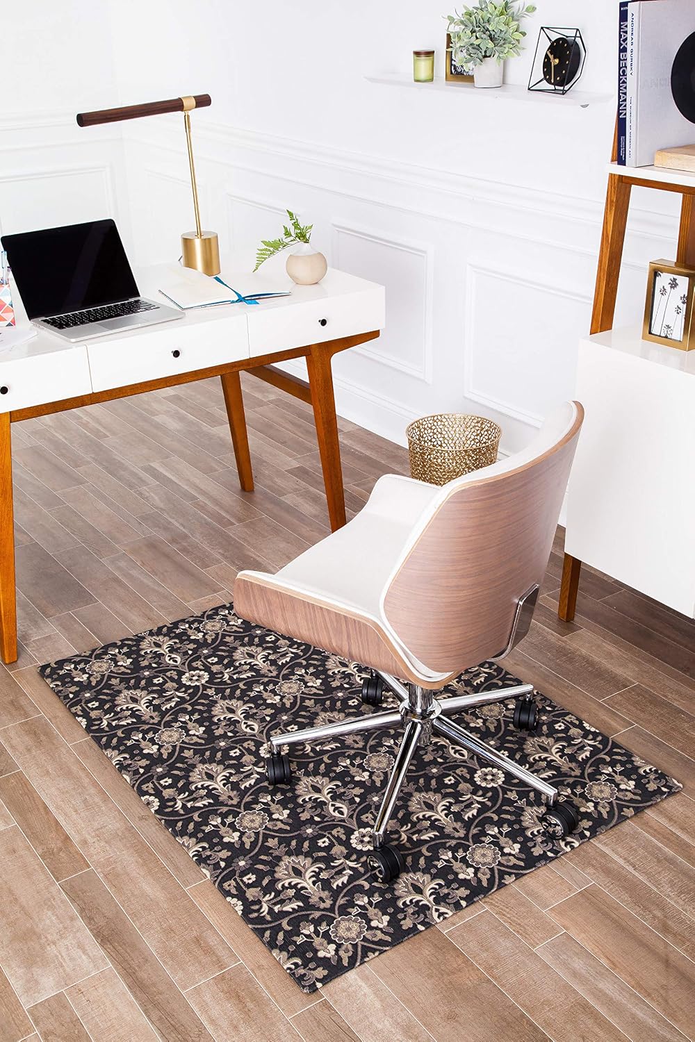 Anji Mountain Rug'd Office Chair Mat for Carpet & Hardwood Floor - Jacquard Woven, Anti-Slip Backing, Low Pile, Floor Protector Desk Chair Mat, Office Rugs for Rolling Chairs (Alhambra - 36' x 48')