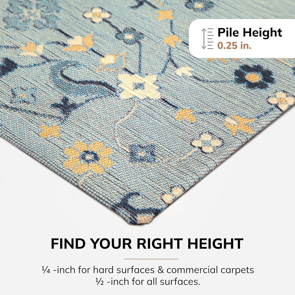 Anji Mountain Rug'd Office Chair Mat for Carpet & Hardwood Floor - Jacquard Woven, Anti-Slip Backing, Low Pile, Floor Protector Desk Chair Mat, Office Rugs for Rolling Chairs (Breeze - 36' x 48')