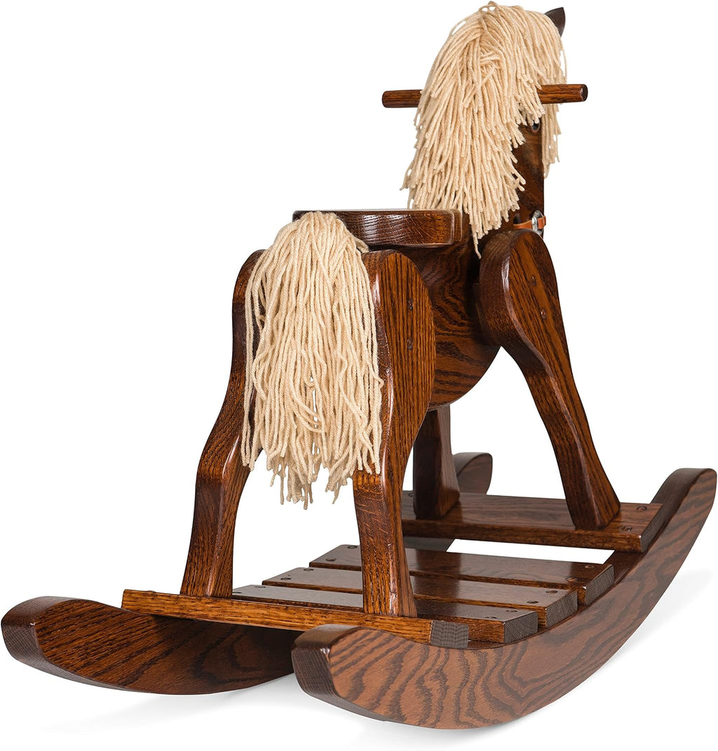 LifeSong Milestones Amish-Made Wooden Rocking Horse for Toddlers and Kids Perfect Housewarming Gift and Decorative Piece - Durable and Safe Rocking Horse for Toddlers