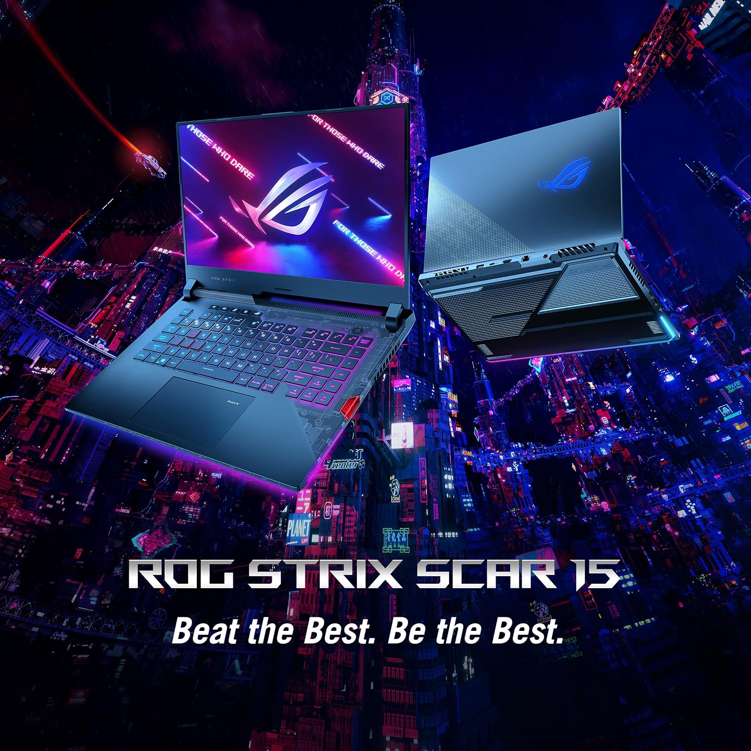 ASUS ROG Strix Scar 15 (2021) Gaming Laptop, 15.6 inch 300Hz IPS Type FHD, NVIDIA GeForce RTX 3080, AMD Ryzen 9 5900HX, 16GB DDR4, 1TB SSD, Opti-Mechanical Per-Key RGB Keyboard, Windows10, G533QS-DS96
