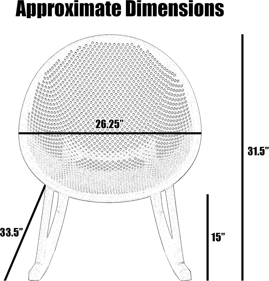 2xhome Patio Rocking Chair | Oval Egg Shaped Lounge Rocker | All Weather Plastic | Modern Accent Side Chair for Indoor or Outdoor Use, Black, Single, Set of 1