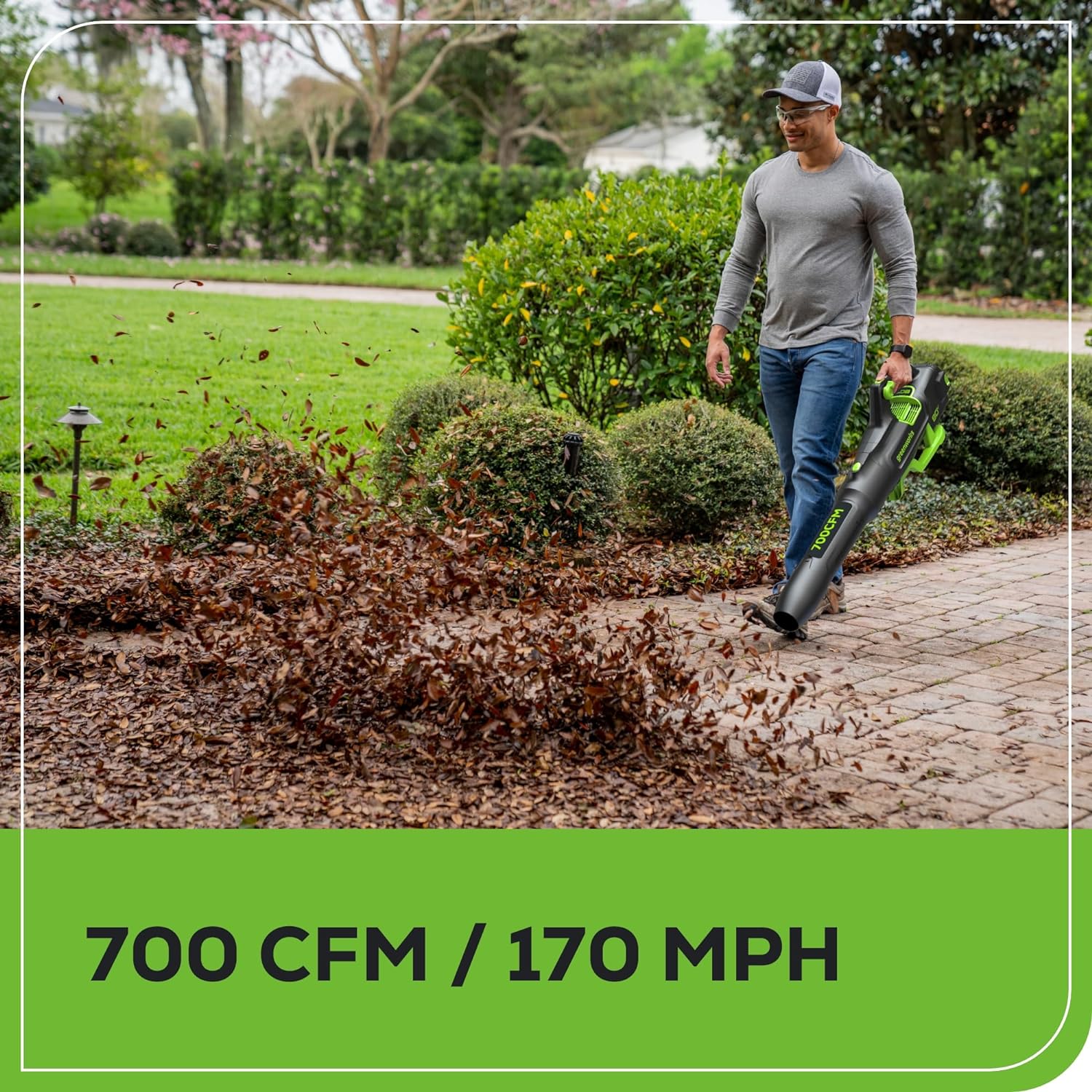 Greenworks 80V 16' Brushless Cordless String Trimmer and 700 CFM Leaf Blower Combo Kit, 2.5Ah Battery and Charger Included