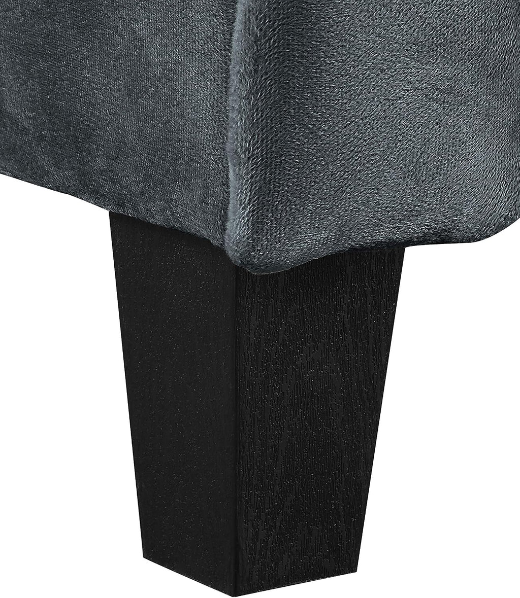 Studio Living Harrington 80.3' Sofa, Transitional Modern, Pocket Coil Comfort, Easy Assembly, Microfiber Fabric, Dark Grey