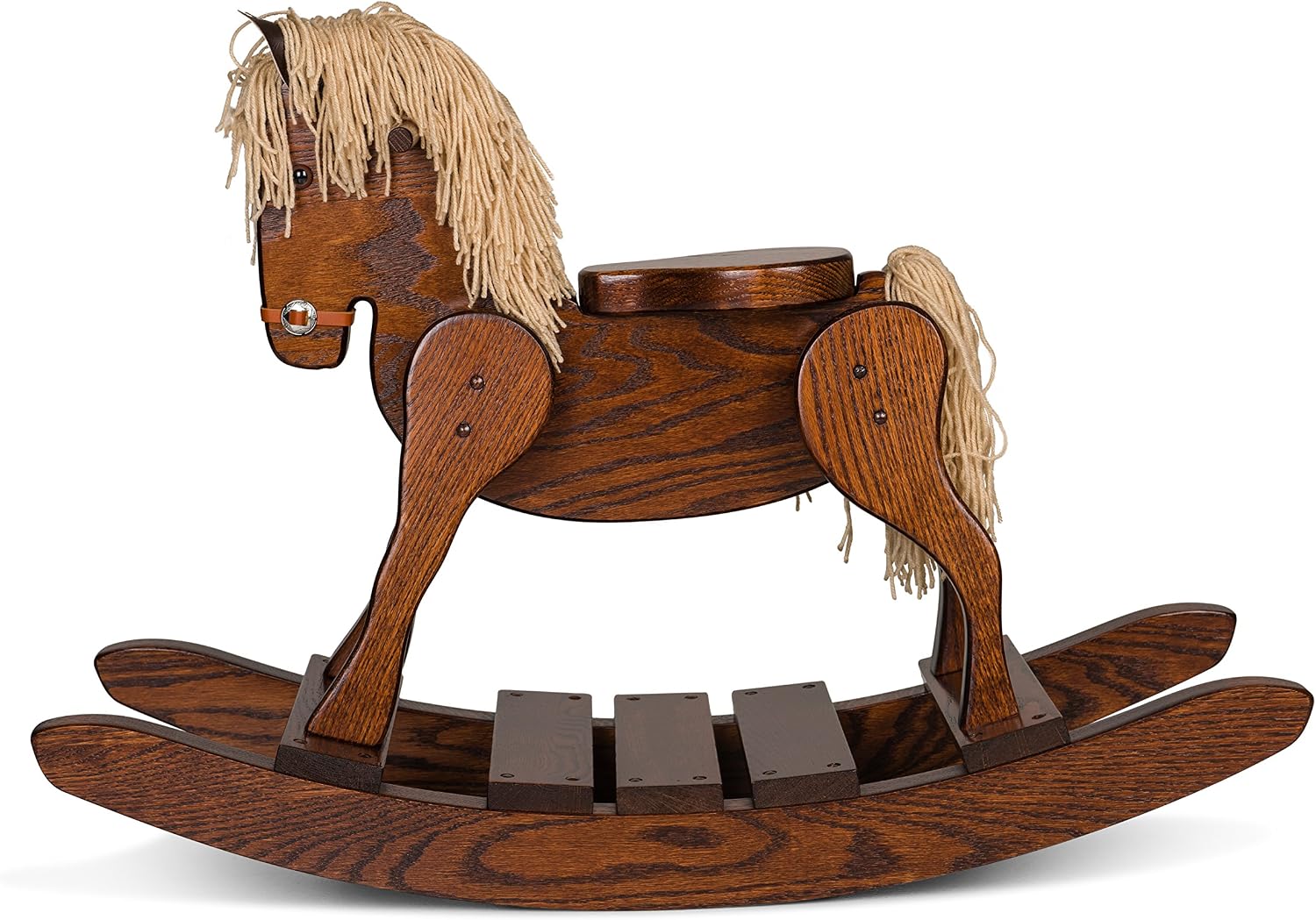 LifeSong Milestones Amish-Made Wooden Rocking Horse for Toddlers and Kids Perfect Housewarming Gift and Decorative Piece - Durable and Safe Rocking Horse for Toddlers