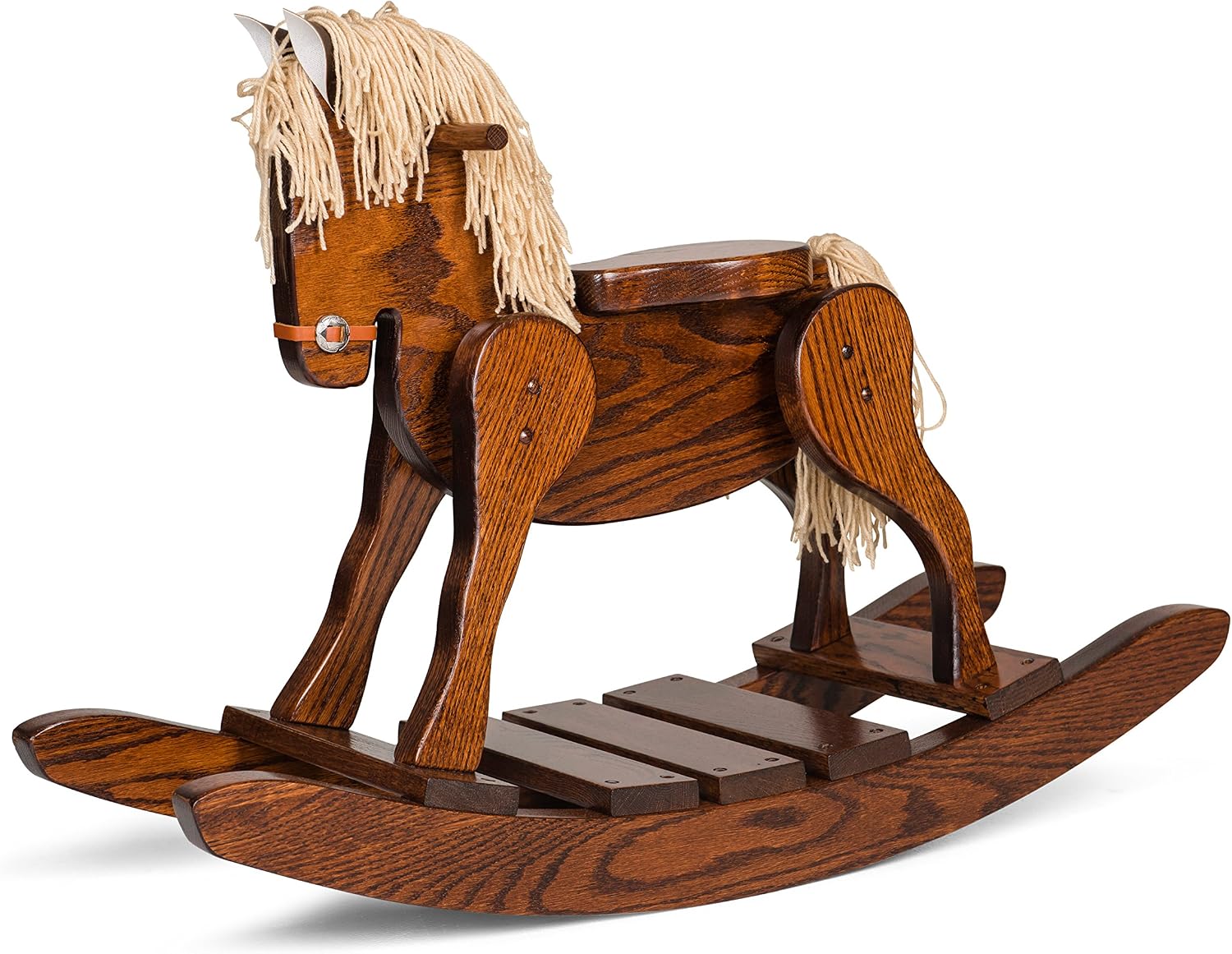 LifeSong Milestones Amish-Made Wooden Rocking Horse for Toddlers and Kids Perfect Housewarming Gift and Decorative Piece - Durable and Safe Rocking Horse for Toddlers
