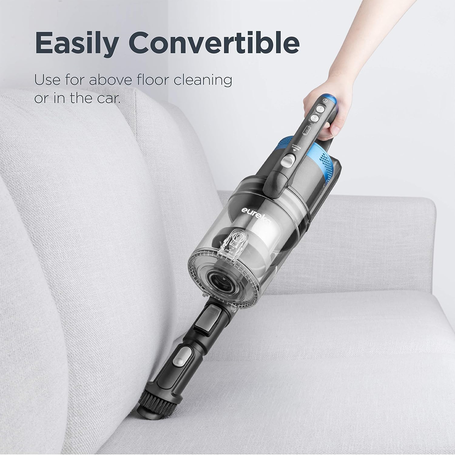 eureka Stylus Lightweight Cordless Vacuum Cleaner, 350W Powerful BLDC Motor for Multi-Flooring Deep Clean LED Headlights, Convenient Stick and Handheld Vac, Premium