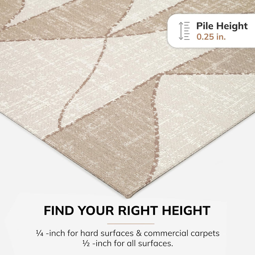 Anji Mountain Rug'd Office Chair Mat for Carpet & Hardwood Floor - Jacquard Woven, Anti-Slip Backing, Low Pile, Floor Protector Desk Chair Mat, Office Rugs for Rolling Chairs (Peaks - 40' x 54')