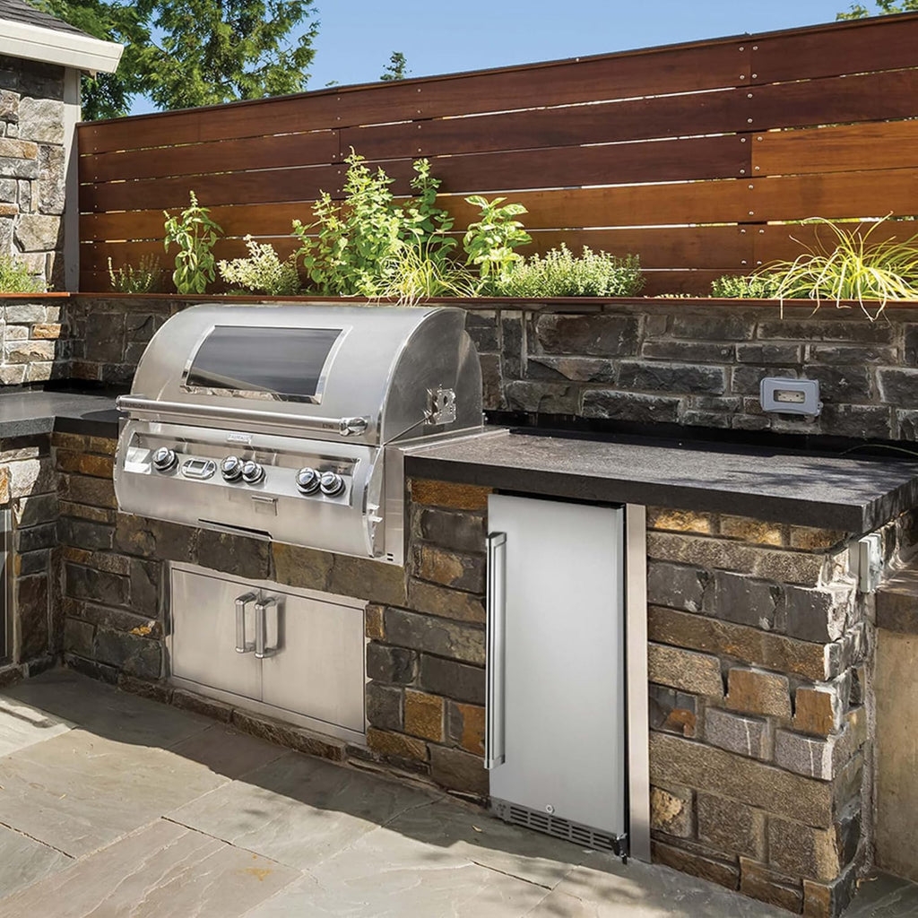 NewAir 15' Commercial Built-in or Under Counter Refrigerator | 3.2 Cu. Ft. Weatherproof Outdoor Fridge for Patio, Indoor & Commercial Use | Stainless Steel