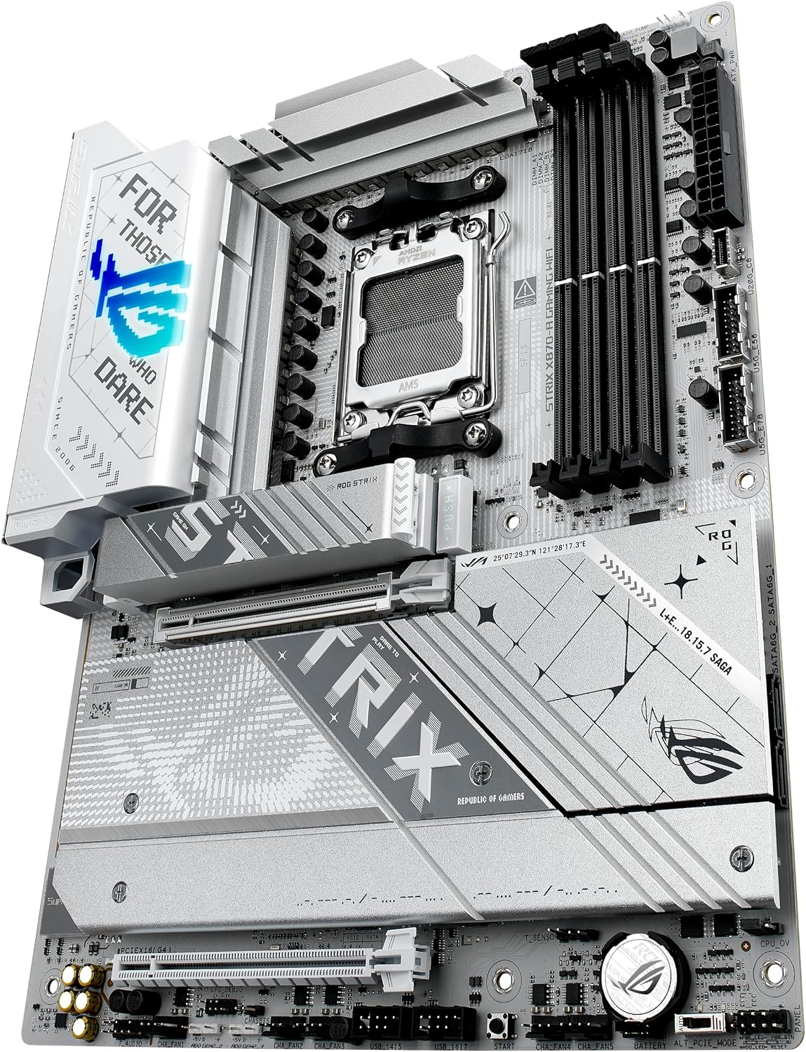 ASUS ROG Strix X870-A Gaming WiFi AMD AM5 X870 ATX Motherboard 16+2+2 Power Stages, Dynamic OC Switcher, Core Flex, DDR5 AEMP, WiFi 7, 4X M.2, PCIe® 5.0, Q-Release Slim, USB4®, AI OCing & Networking