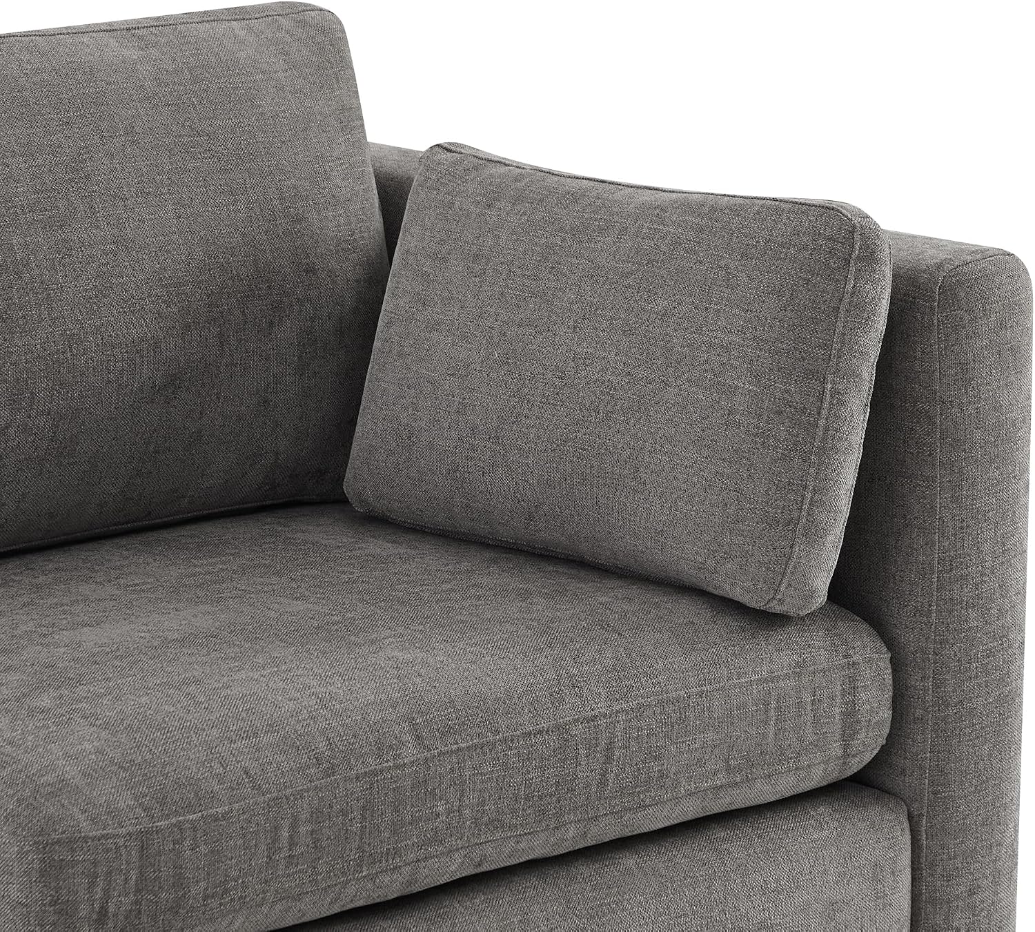 CHITA Oversized Modular Cloud Sectional Fabric Sofa Set, FSC Certified U Shaped Couch Reversible Chaise Modular Sectional Couch, 112 inch Width,5 Seat Modular Sofa Includes 2 Storage Ottomans, Grey