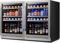 Ca'Lefort Beverage Refrigerator 48 Inch, 360 Cans Beverage Cooler with Double Glass Door, Built-in or Freestanding Drink Cooler with 3 LED Light, Beverage Fridge for Kitchen Bar Office(11.3 Cu.ft)
