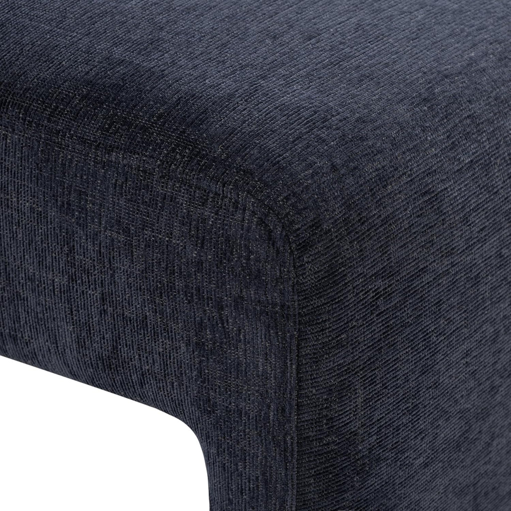 Serta Glendale 90.2' Queen Size Wall-Hugging Convertible Sofa, Dreamcoil Comfort, Chenille Fabric, Navy