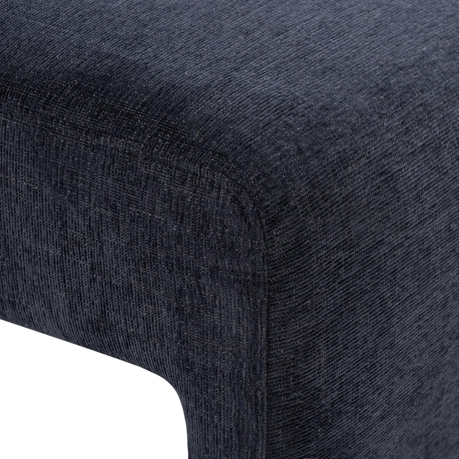 Serta Glendale 90.2' Queen Size Wall-Hugging Convertible Sofa, Dreamcoil Comfort, Chenille Fabric, Navy