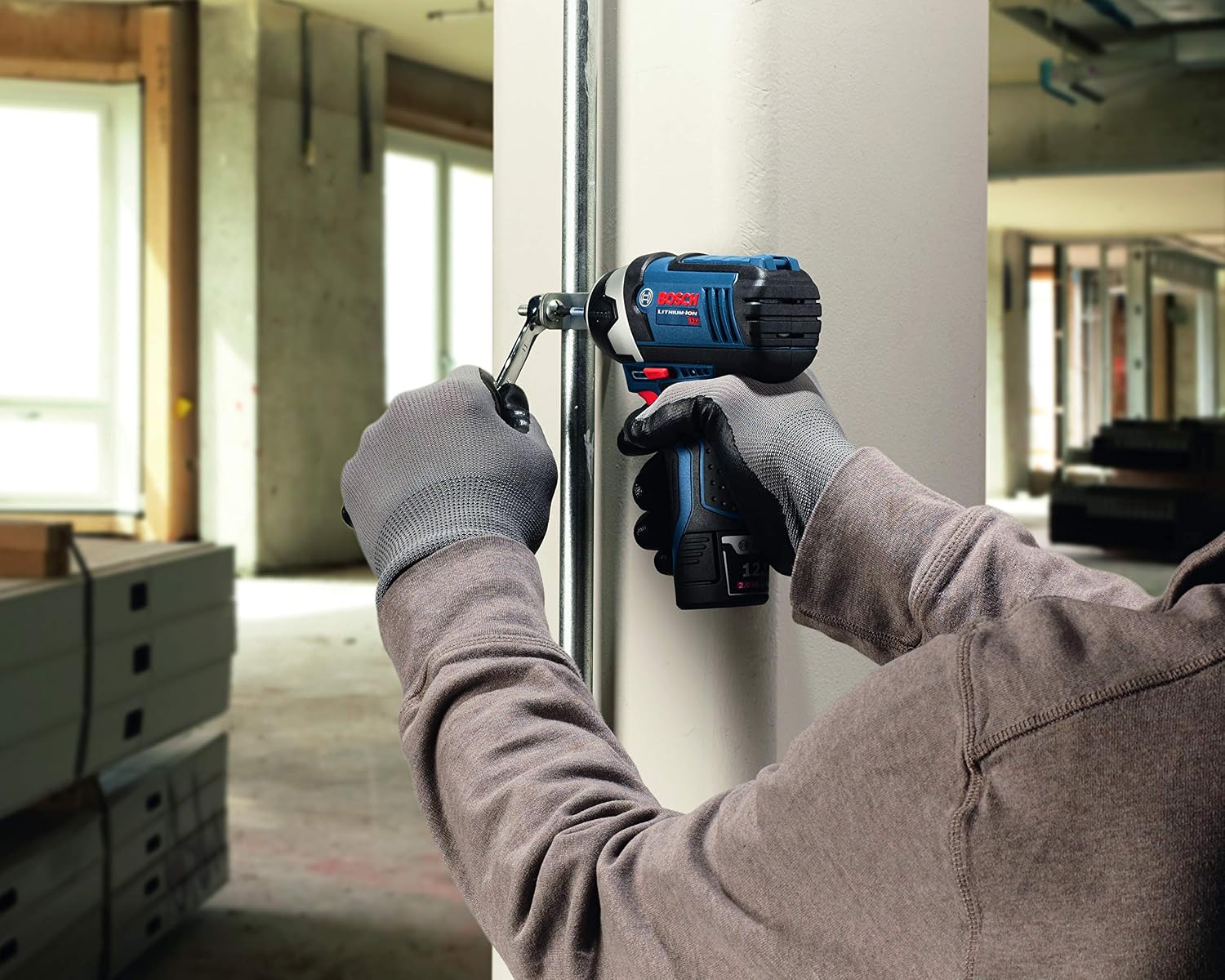 BOSCH 12V Max Cordless 2-Tool Combo Kit with Two-Speed Pocket Driver, Impact Driver and (2) 2 Ah Batteries (CLPK27-120)