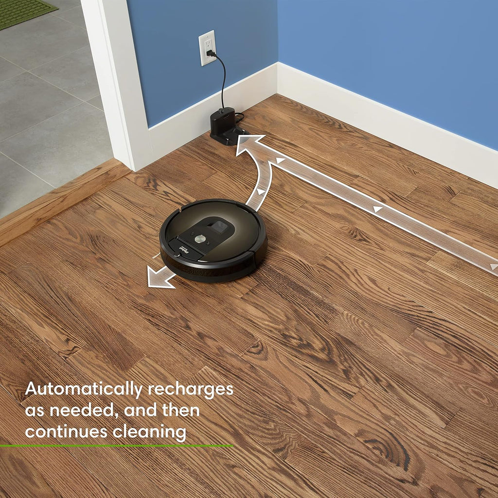 iRobot Roomba 981 Robot Vacuum-Wi-Fi Connected Mapping, Works with Alexa, Ideal for Pet Hair, Carpets, Hard Floors, Power Boost Technology